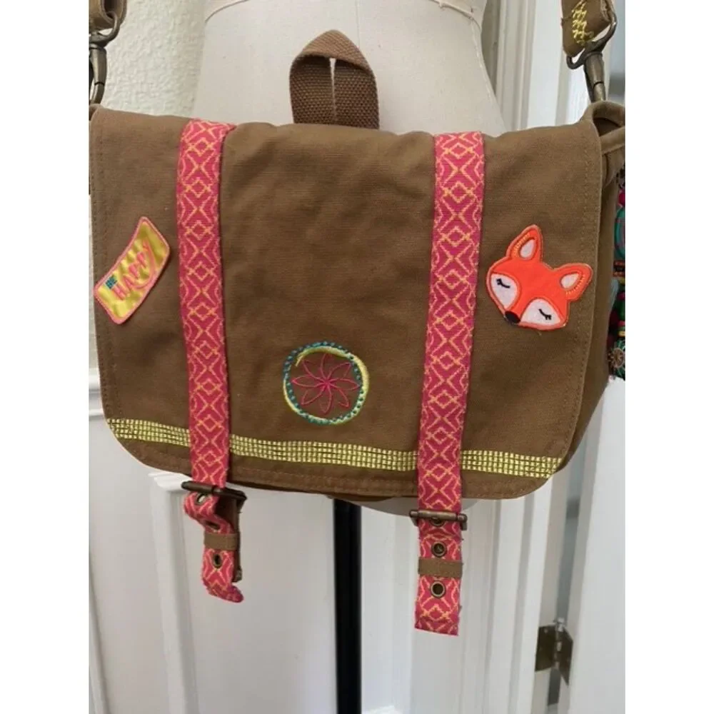EUC American Girl Lea's Canvas Saddle Bag Purse for Girls or Adults